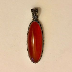 Orange-Red Glass Pendant